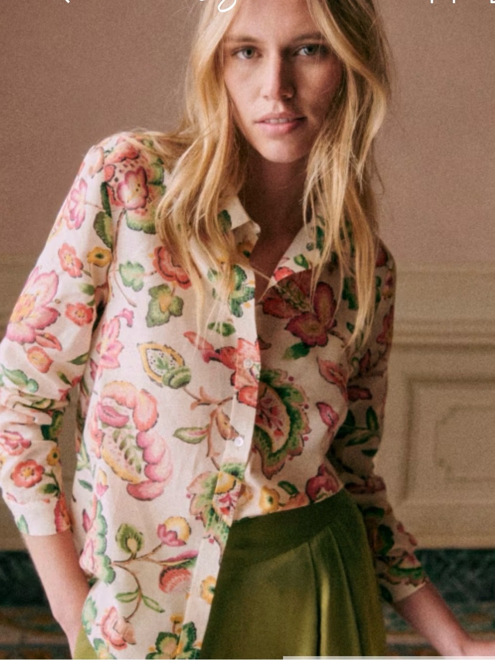 Sézane Pierro Shirt - Aria Print - size 36